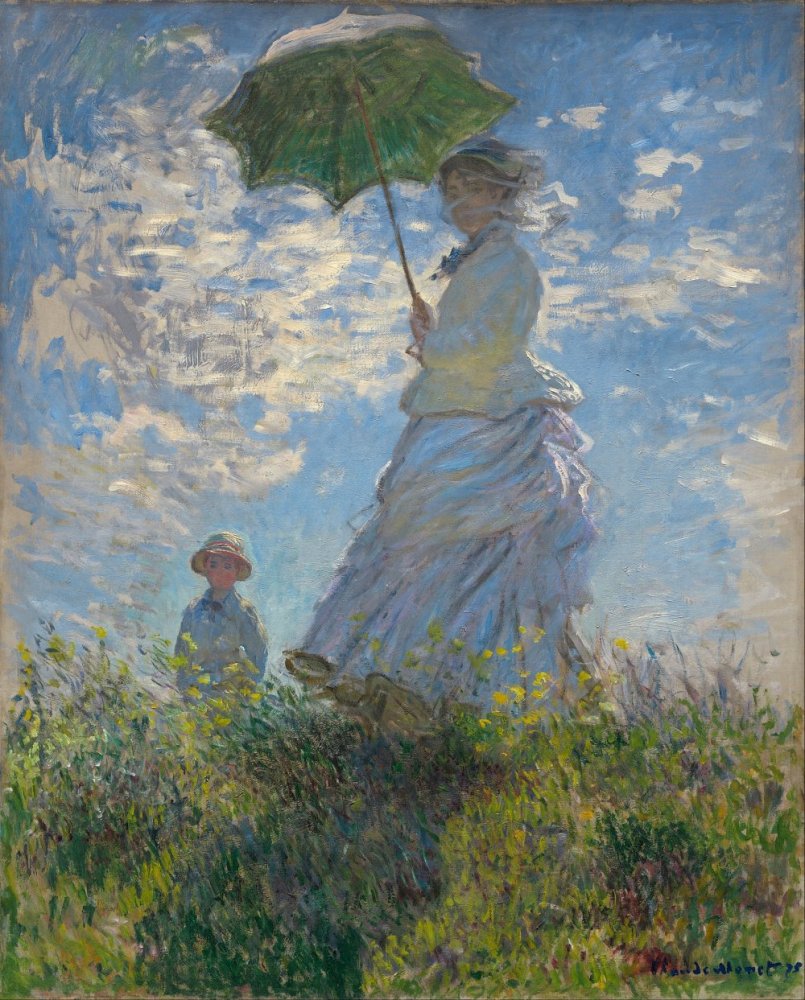 1648px Claude Monet Woman with a Umbrella Madame Monet and Her Son Google Art Project