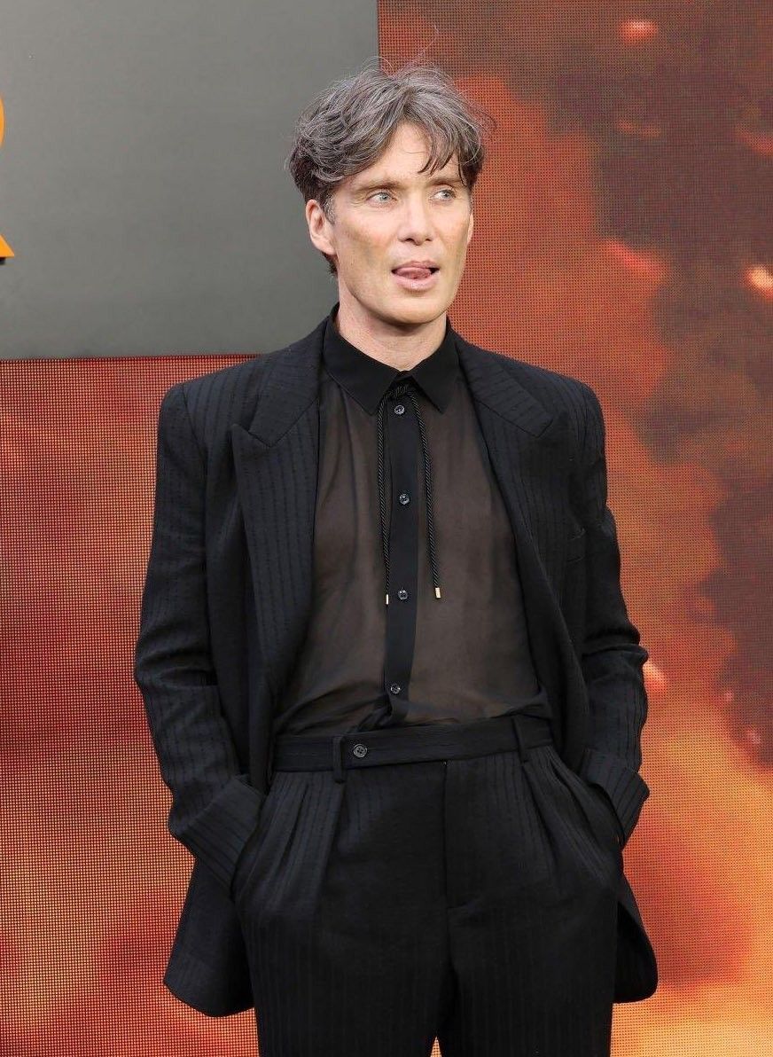 Cillian Murphy in collaboration with the versace brand