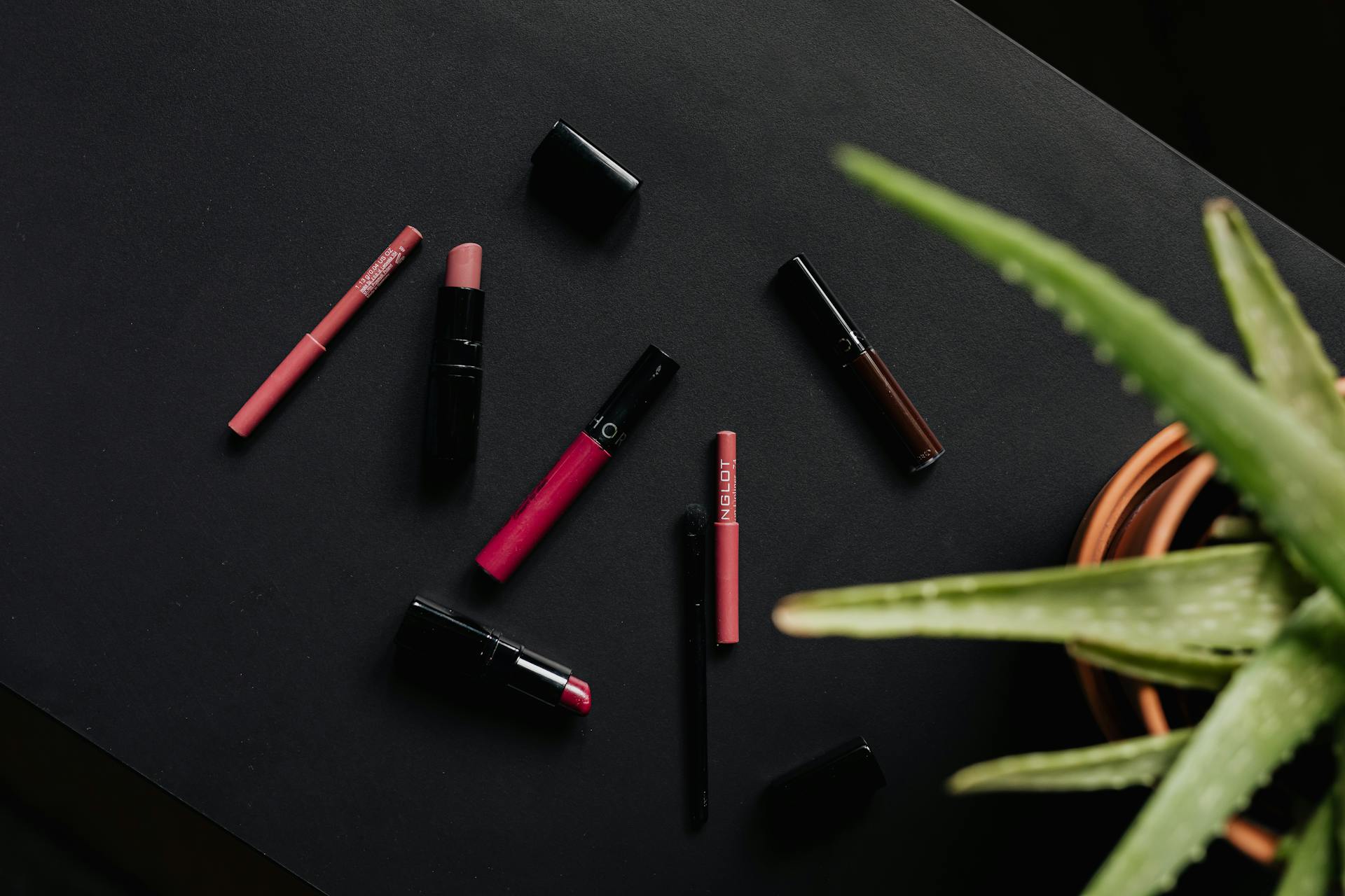 Colorful organic lipsticks