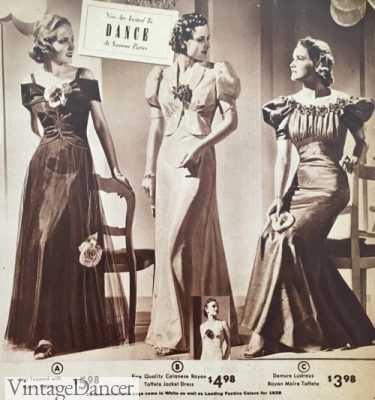 Evening dresses back then