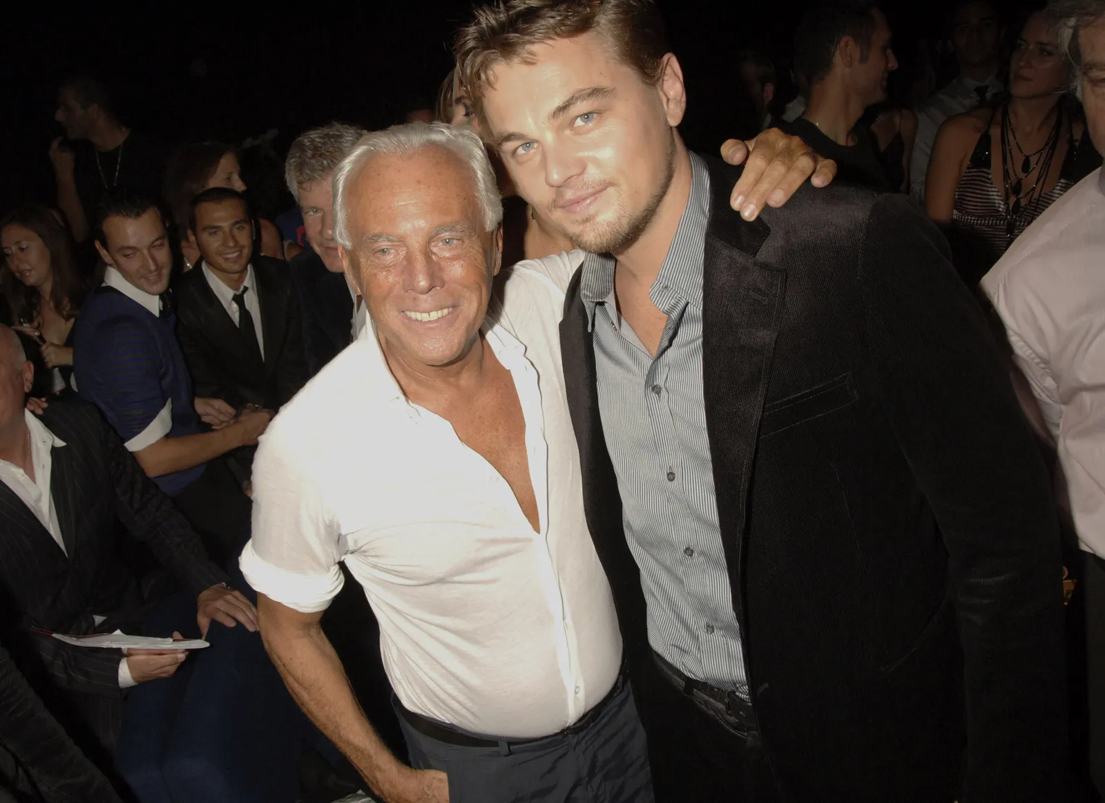 Giorgio Armani with Leonardo Di Caprio