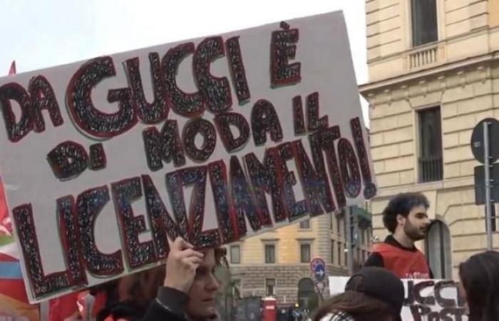 Gucci equals layoff Gucci workers strike