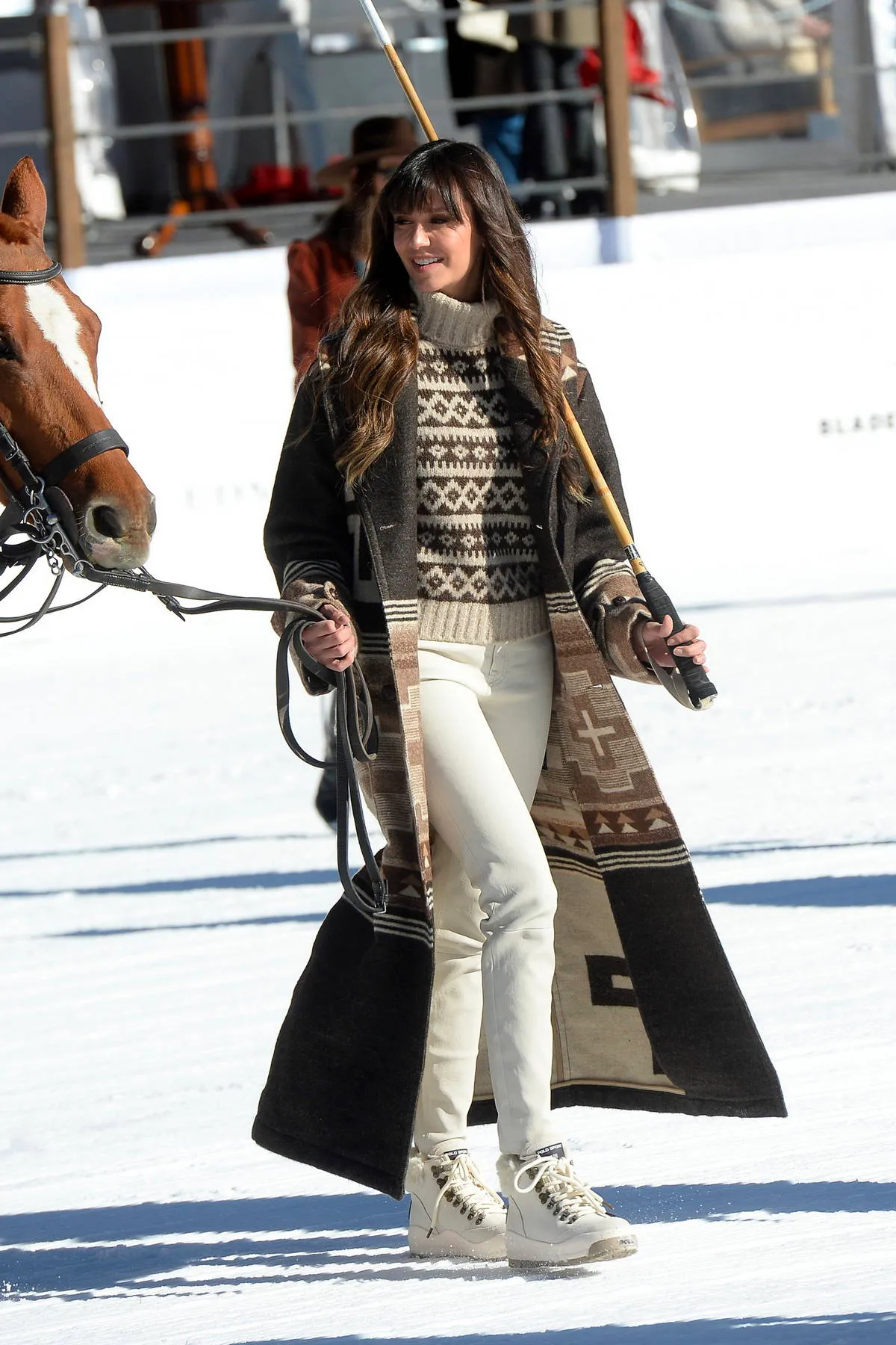 how to dress for apres ski nina dobrev vogue