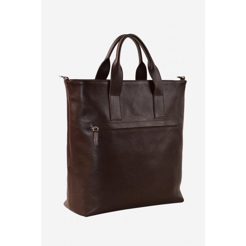 Italian leather shopper bag for work