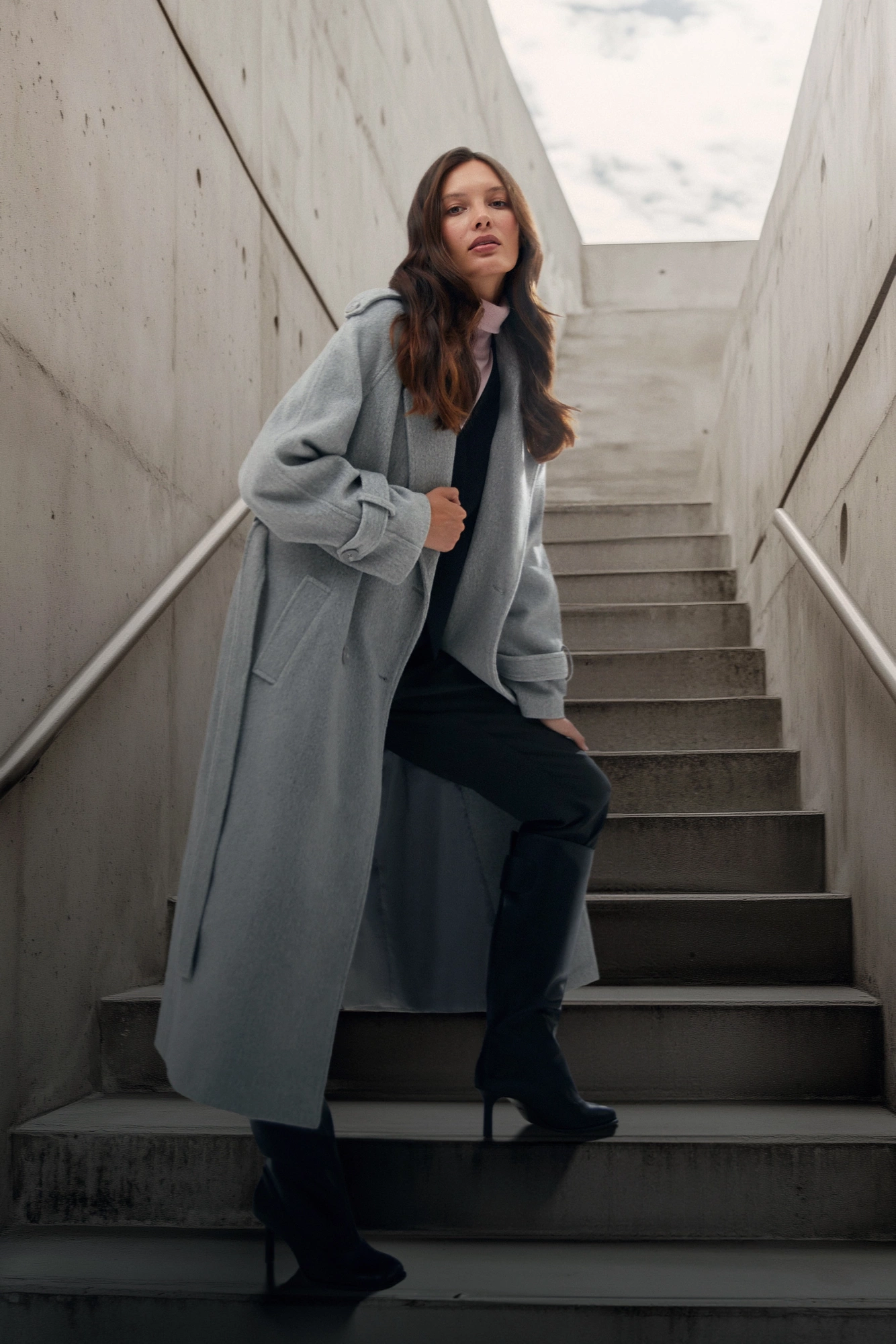 women's gray winter coat