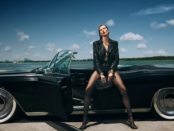 Gisele Bündchen and Elisabetta Franchi — strength and elegance in a single glance