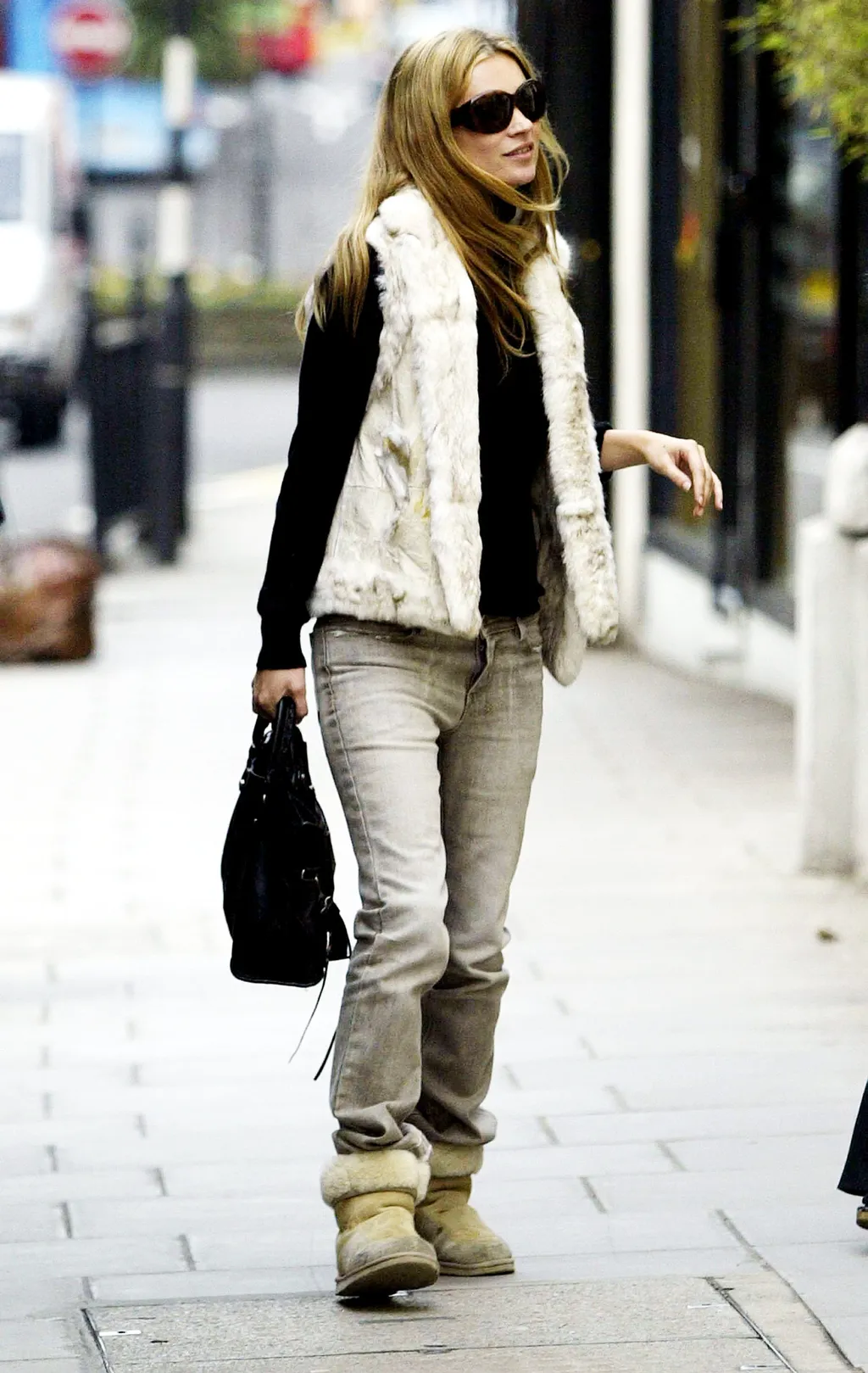 Kata Moss w sniegowcach ugg Kate Moss in UGG snow boots