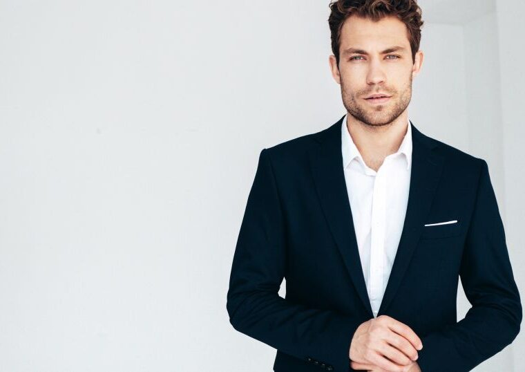premium suit without a tie modern men's dress code